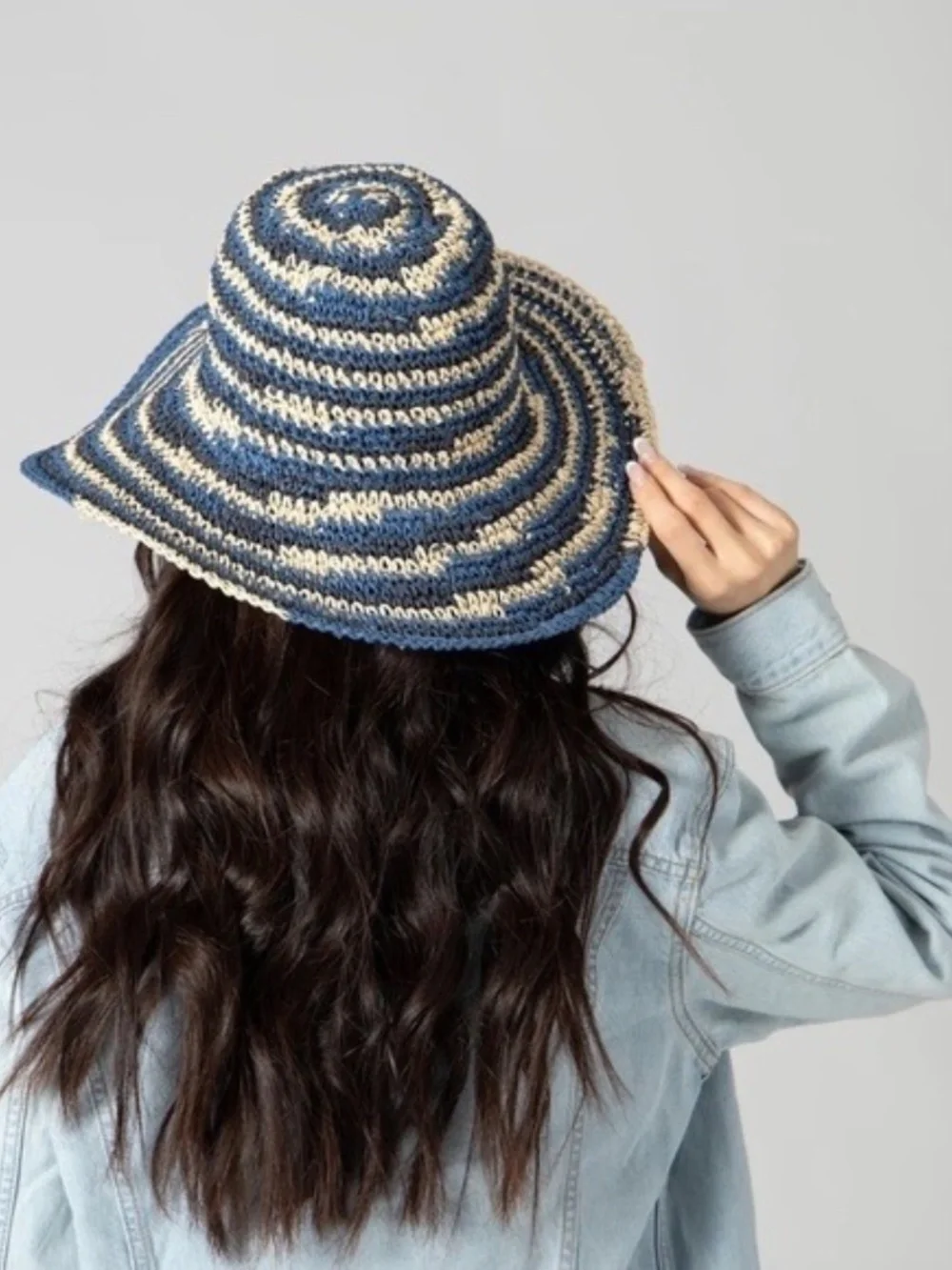 NWT Anthropologie San Diego Hat Company Blue  Space Dye Floppy Sun Hat